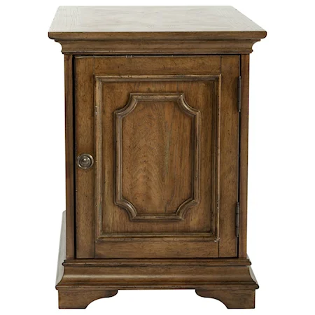 Traditional Chair Side Table with Door