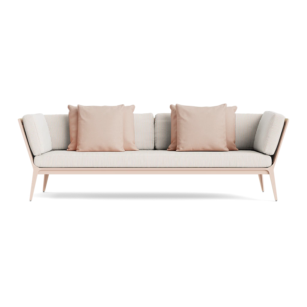Modern Sofa w/Throw Pillows