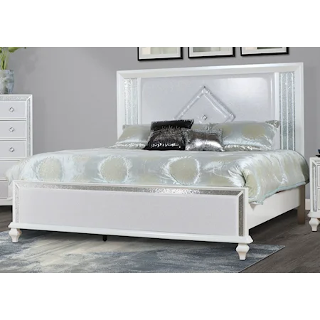 Contemporary Queen Bed With LED Lighting