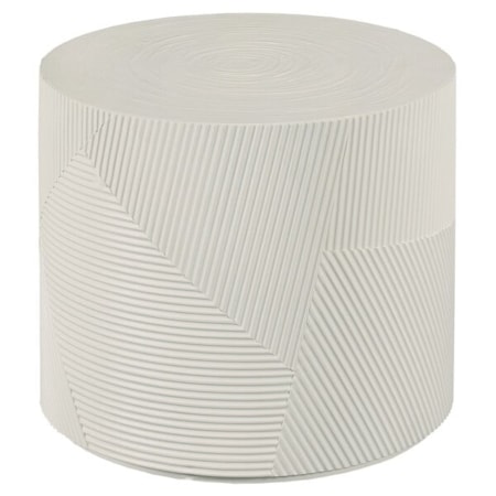 Large Textured Drum Table