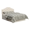 Steve Silver Dawson Queen Headboard, Silver Faux Leather