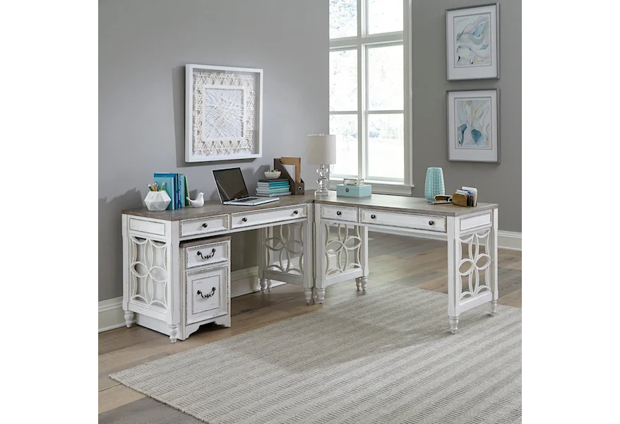 Magnolia Manor Desk Set  by Liberty Furniture at VanDrie Home Furnishings