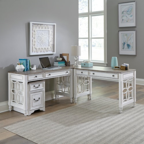 Modern Farmhouse L-Shaped Desk Set