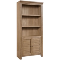 Transitional 2-Door Bunching Bookcase
