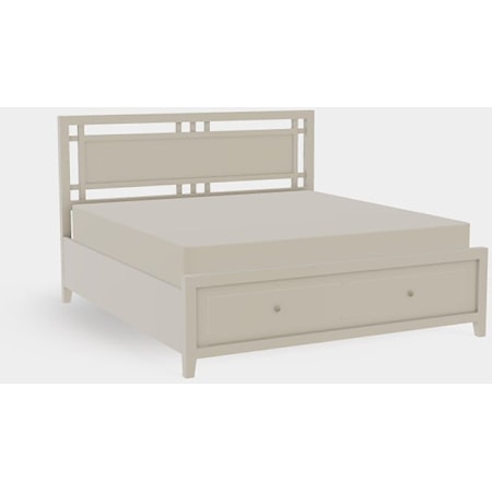 Atwood King Footboard Storage Gridwork Bed