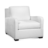 Transitional Accent Chair with Block Legs