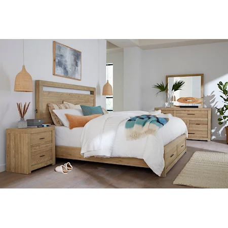 Contemporary 4-Piece Queen Storage Bedroom Set