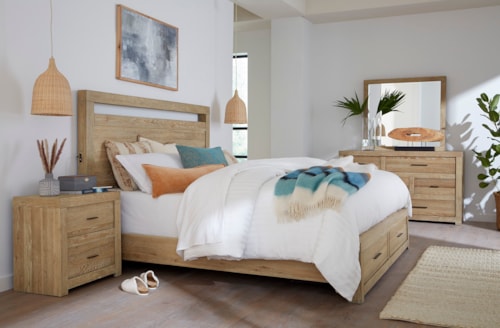 Contemporary 4-Piece Queen Storage Bedroom Set