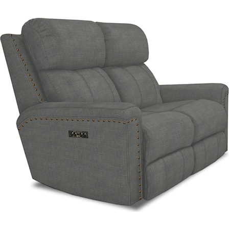 Double Reclining Loveseat with Nailheads