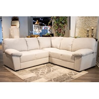 Casual 2-Piece Sectional Sofa with Pillow Arms
