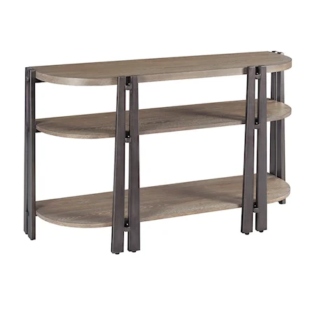 Rustic Sofa Table with 2 shelves