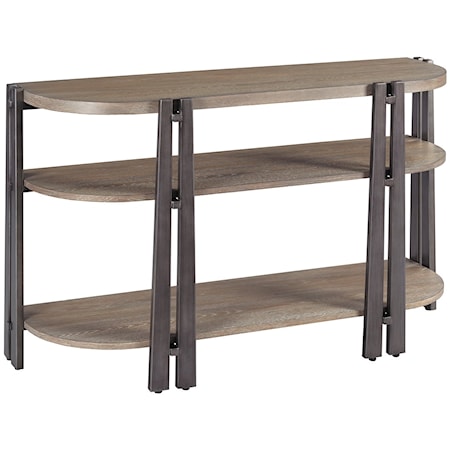 Rustic Sofa Table with 2 shelves