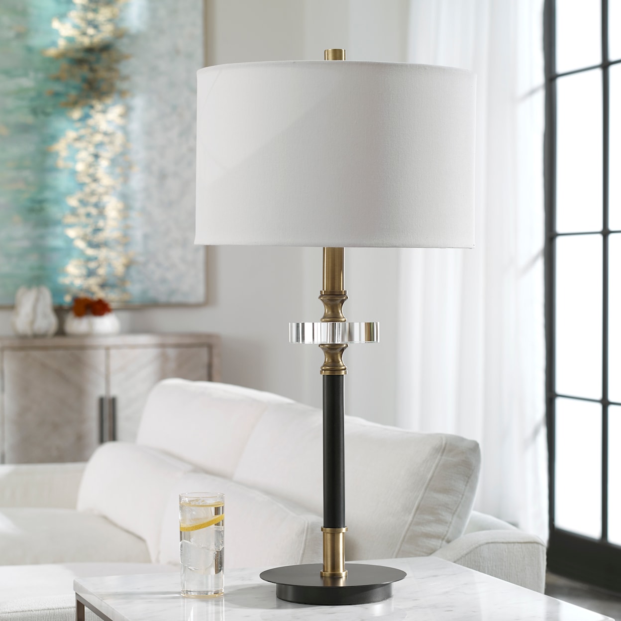 Uttermost Maud Maud Aged Black Table Lamp