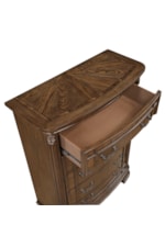Homelegance Bridgepoint Traditional 5-Drawer Chest with Bronze Drop Handles