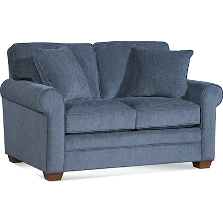 Loveseat with Rolled Armrests