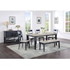 HH Barry 6-Piece Dining Set with Bench