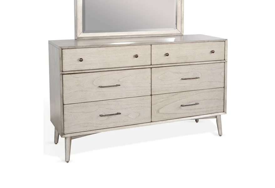 American Modern 6 Drawer Dresser by Sunny Designs at Conlin's Furniture