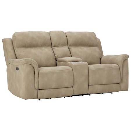 Power Reclining Loveseat with Console