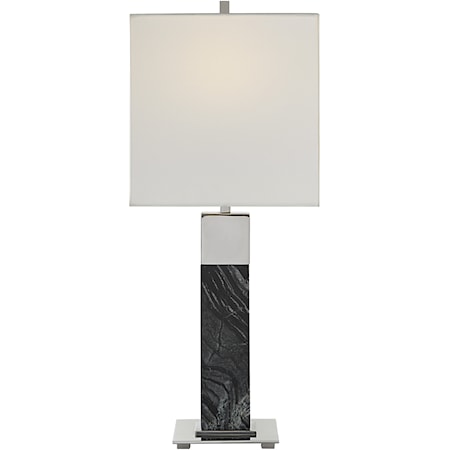 Pilaster Black Marble Table Lamp