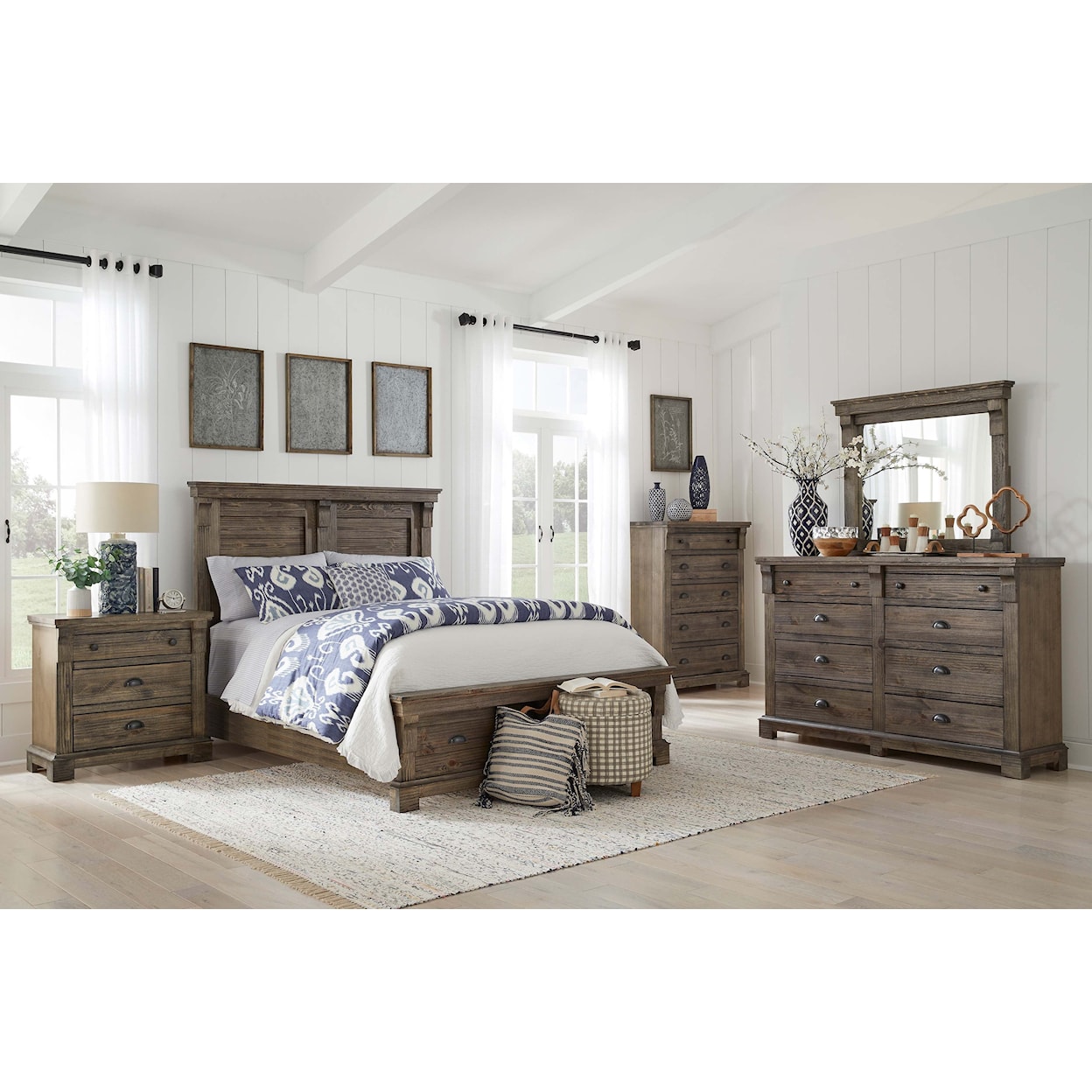 Progressive Furniture Baldwin Queen Panel Bed