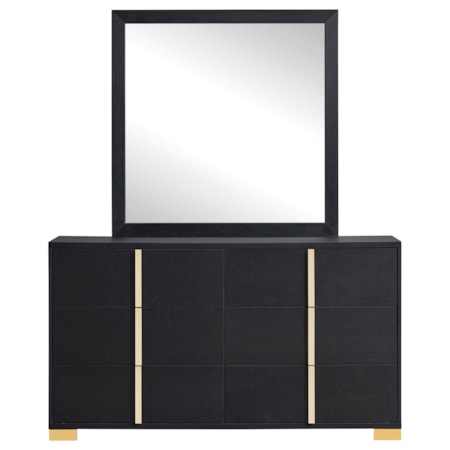 Marceline 6-drawer Dresser w/ Mirror