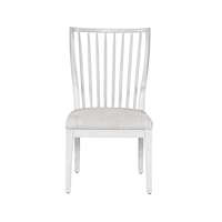 Farmhouse Side Chair with Upholstered Seat