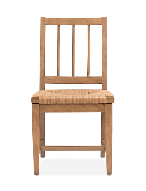 Farmhouse Dining Side Chair with Woven Paper Cord Seat