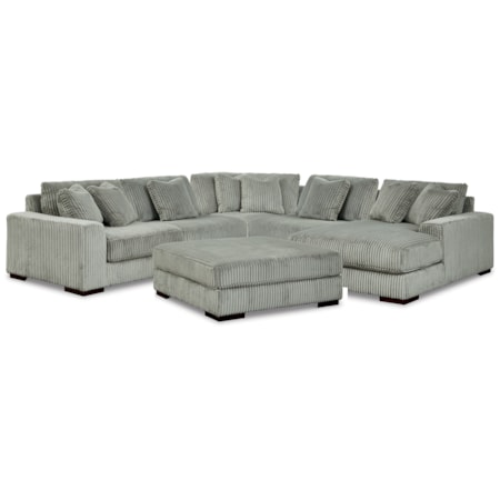 5-Piece Sectional And Ottoman