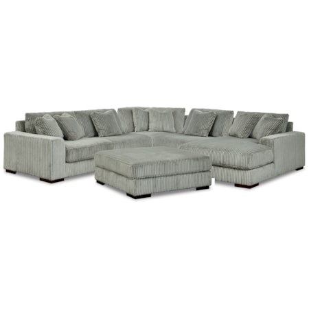 5-Piece Sectional And Ottoman