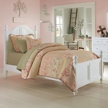 Twin Bed with Arched Headboard