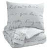 Signature Design by Ashley Bedding Sets King Adrianna White/Gray Comforter Set