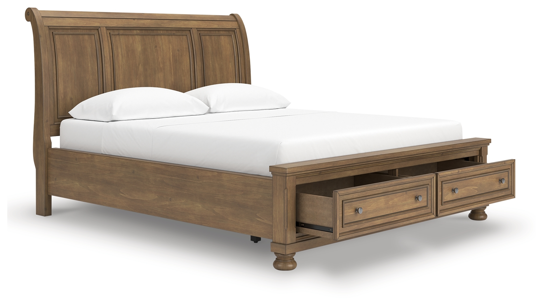 California King Storage Sleigh Bed