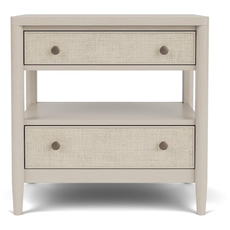 2-Drawer Nightstand with USB Ports