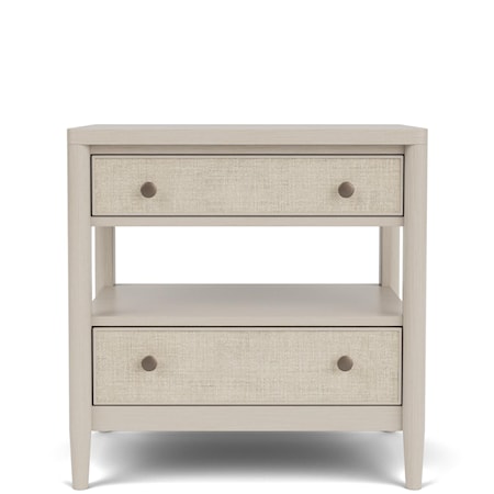 2-Drawer Nightstand with USB Ports