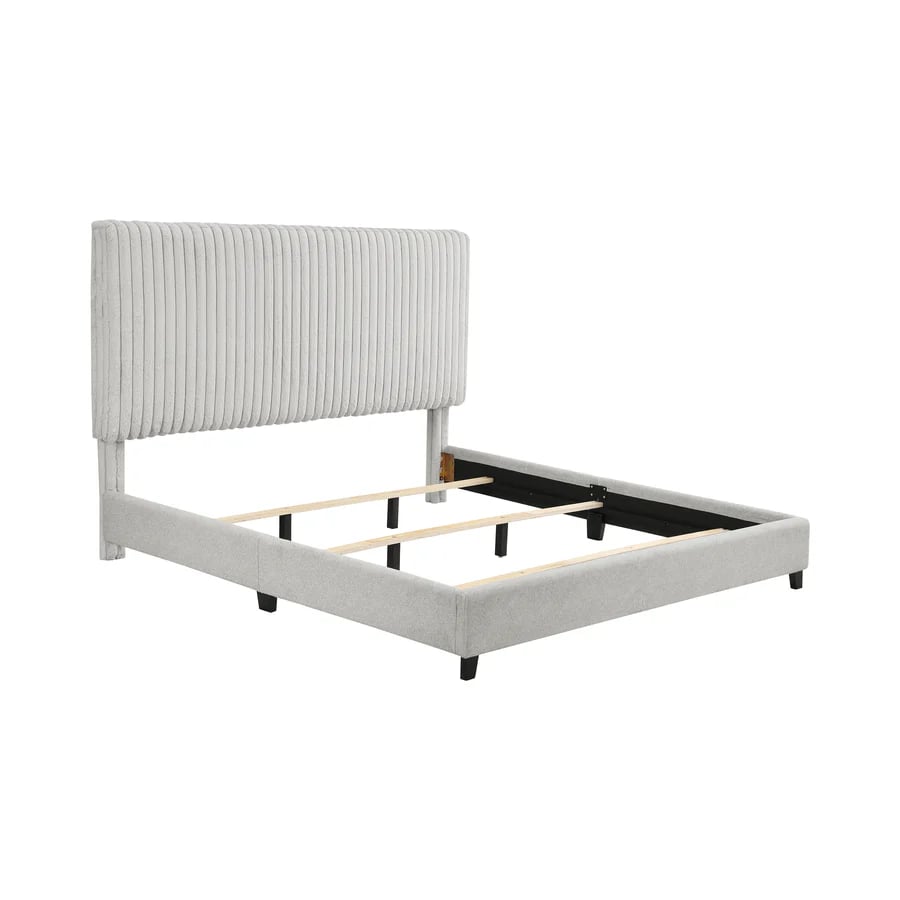 Upholstered King Panel Bed