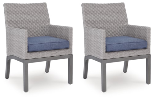 Outdoor Arm Chair With Cushion (set Of 2)