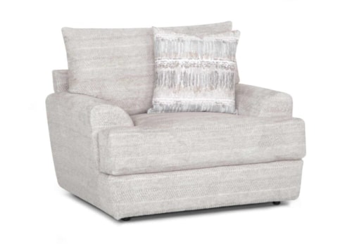 Contemporary Chair & a Half with Flared Armrests