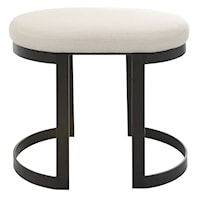 Contemporary Infinity Black Accent Stool