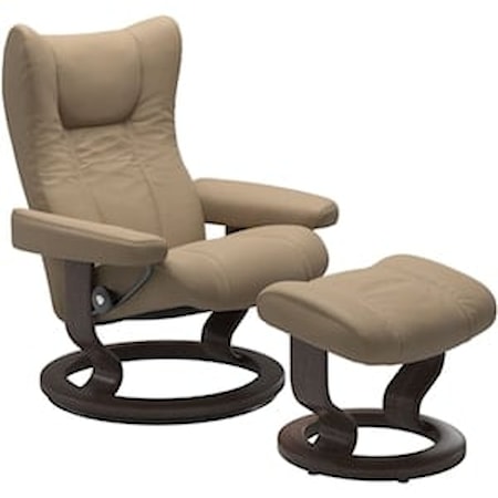 Medium Reclining Chair with Classic Base