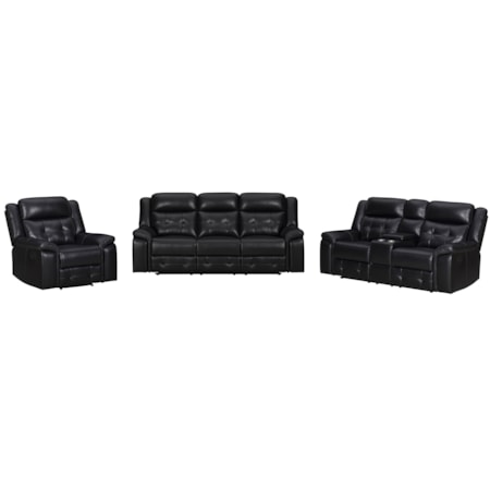 3-Piece Manual Reclining Living Room Group