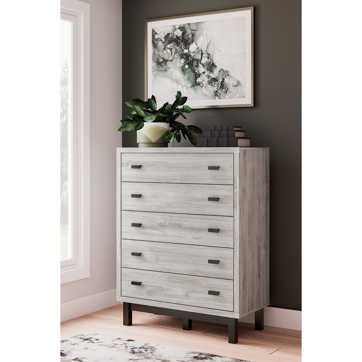 Benchcraft Vessalli 5-Drawer Wide Bedroom Chest