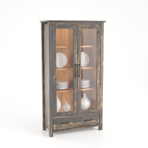 Farmhouse 2-Door Buffet with Distressed Wood Finish
