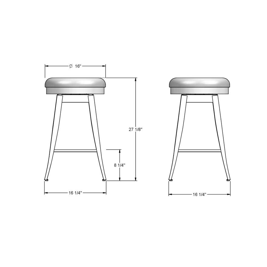 Amisco Grace Upholstered Counter Height Swivel Stool