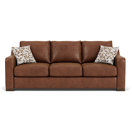 Transitional Sofa with Sloped Track Arms