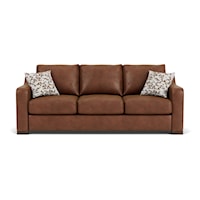 Transitional Sofa with Sloped Track Arms