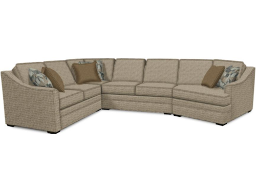 Transitional 3-Piece Sectional Sofa with Cuddler
