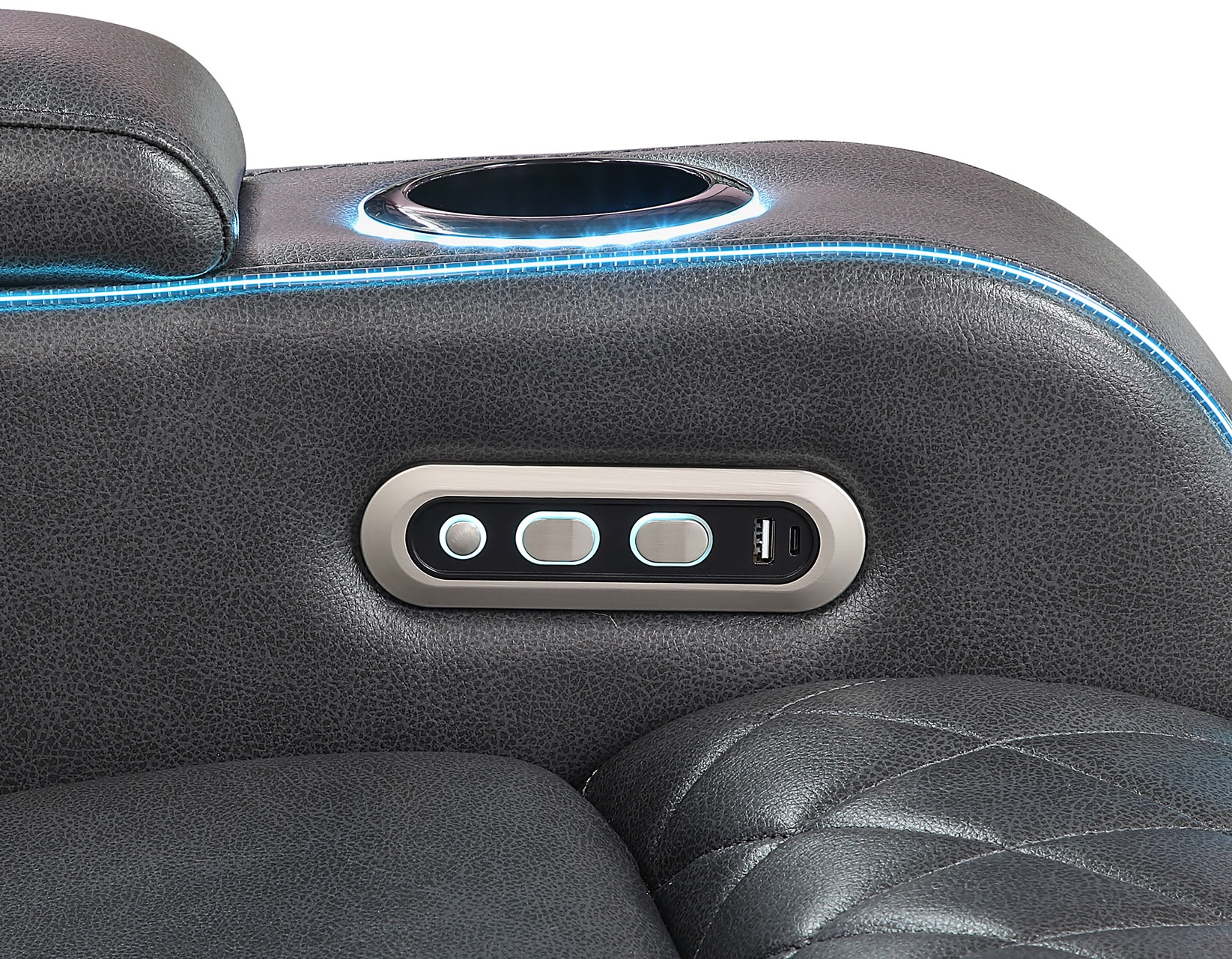 Steve Silver Luna Power Recliner w/Ambient Lighting & Charging