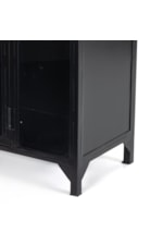 Four Hands Belmont VBEL Contemporary Arched Metal Cabinet with Glass Doors