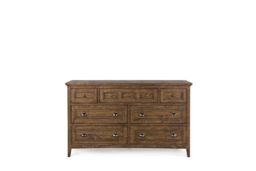 Traditional 7-Drawer Dresser with Felt-Lined Top Drawers