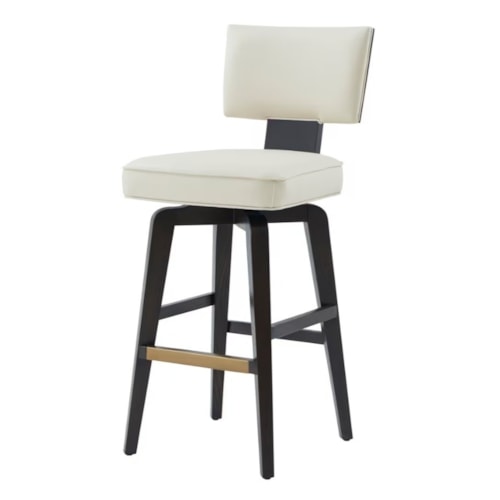 Modern Leather Swivel Barstool